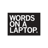 Words On A Laptop Die-Cut Sticker