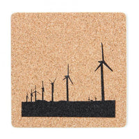 Wind Turbine Cork Coaster