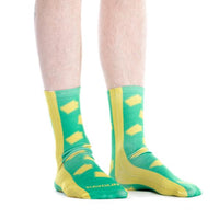 Iowa Outline Socks - Green/Yellow