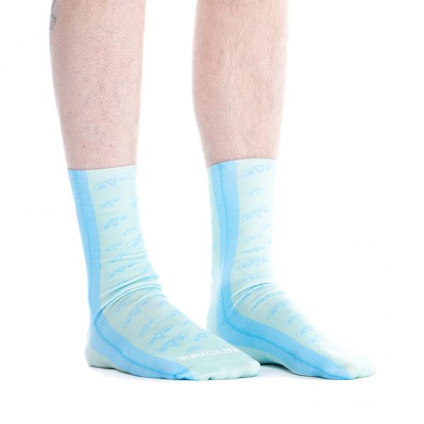 Uterus Outline Socks - Blue