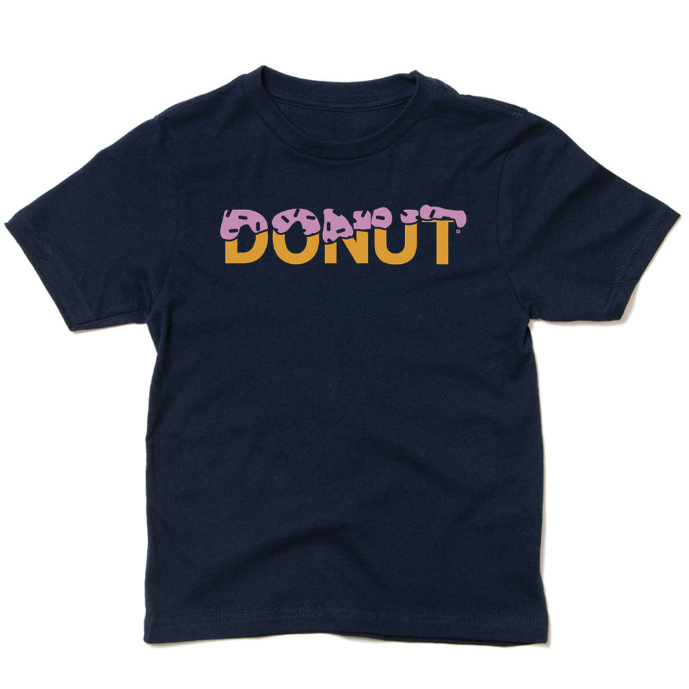 Donut Shirt Raygun Food T-Shirt Navy Gold Pink Kids