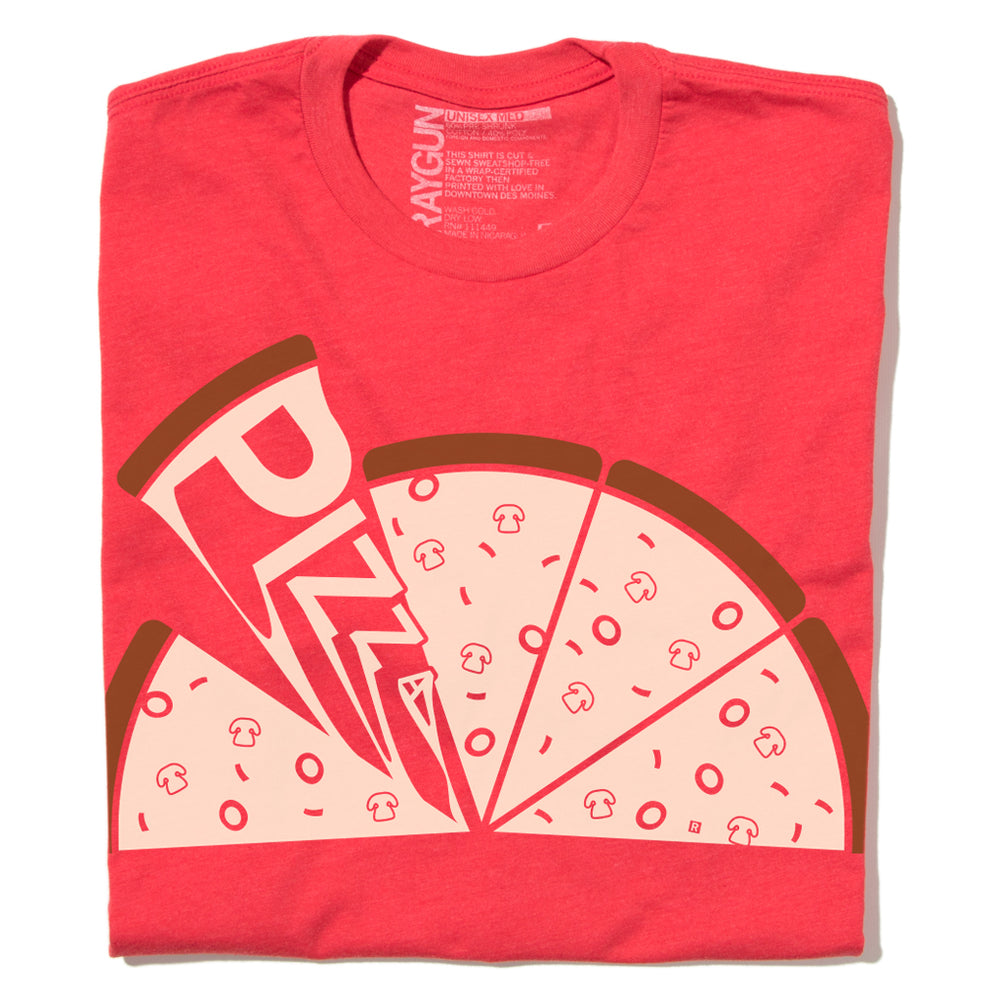 Pizza Shirt Food Heather Red Cream Sienna Raygun T-Shirt Standard Unisex