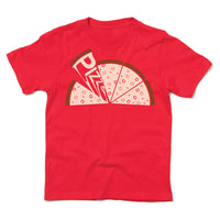 Pizza Shirt Kids Food Heather Red Cream Sienna Raygun T-Shirt