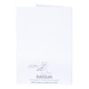 A white greeting card featuring a cat holding a ray gun, the text Meow this is a greeting card!, the Raygun logo, and the phrase THE GREATEST STORE IN THE UNIVERSE. This blank inside folded greeting card is made in the USA.