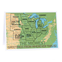 Greetings From The Midwest Greeting Card