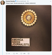 America Needs Journalists Enamel Pin