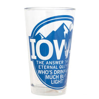 Iowa: Light Beer Pint Glass