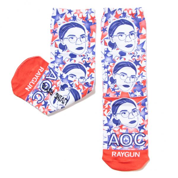 AOC Alexandria Ocasio-Cortez Face Socks