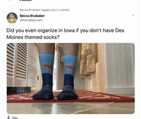 Des Moines Skyline Umbrella Colorized Socks - Red Umbrella