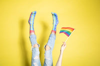 DSM Pride Flag Socks