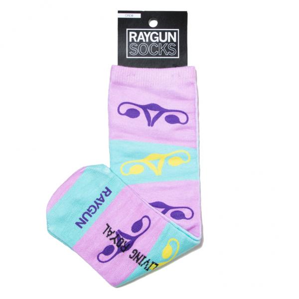 Uterus Outline Socks - Purple