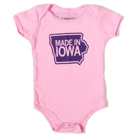 Made In Iowa Pink Onesie