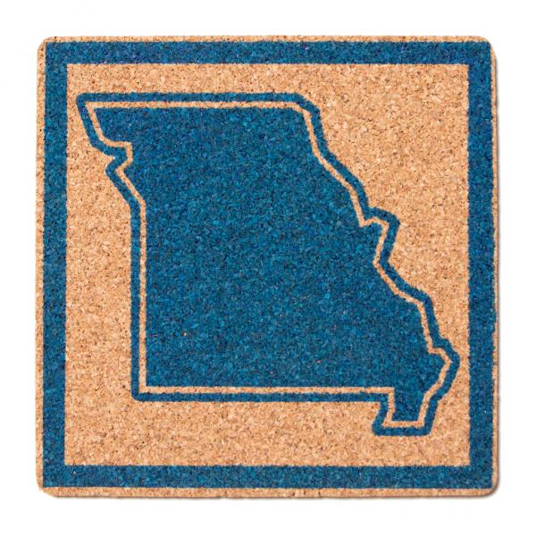 Missouri Outline Cork Coaster