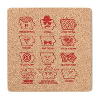 Faces of Iowa Cork Coaster