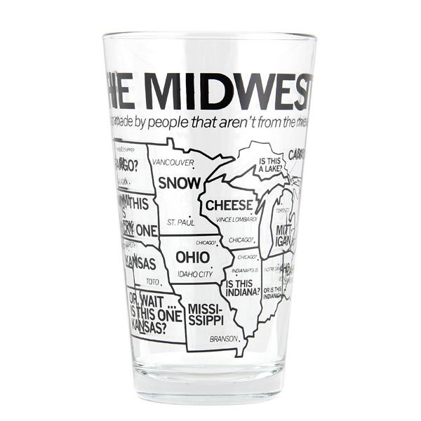 Midwest Map Pint Glass