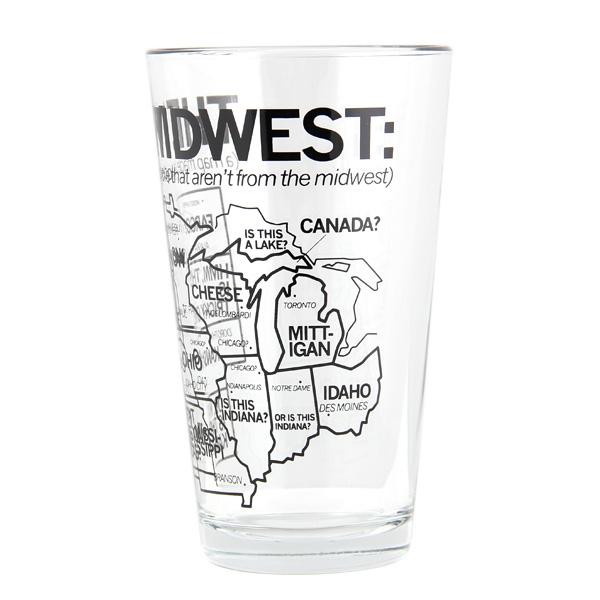 Midwest Map Pint Glass