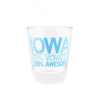 Iowa Vowels Shot Glass