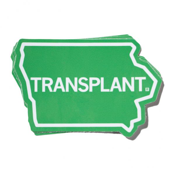 Iowa Transplant Die-Cut Sticker - Green