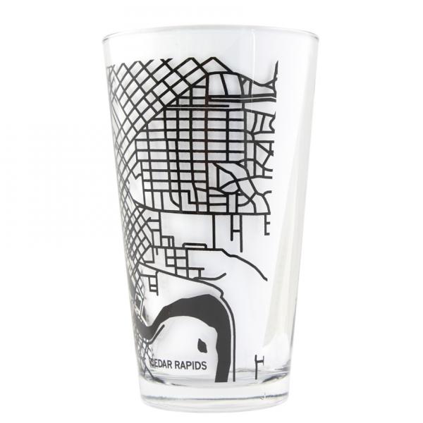 CR Map Pint Glass
