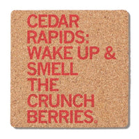 Smell the Crunchberries Cork Coaster