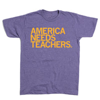 America Needs Teachers Purple T-Shirt