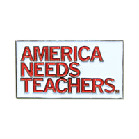 America Needs Teachers Enamel Pin