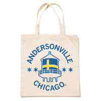 Andersonville's Iconic Swedish Flag Water Tower Tote Bag