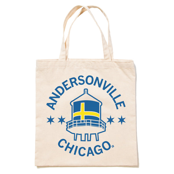Andersonville's Iconic Swedish Flag Water Tower Tote Bag