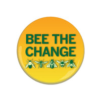 Bee the Change Button Environment Bees Insect Nature Green Yellow