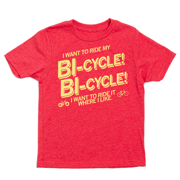 Bi-Cycle! Bi-Cycle! Kids T-Shirt