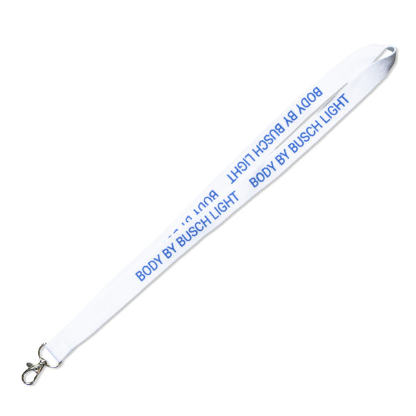 Body By Busch Light Bush Beer Lanyard Raygun Blue White Food Drink Keychain