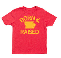 IA Born & Raised Red Kids T-Shirt