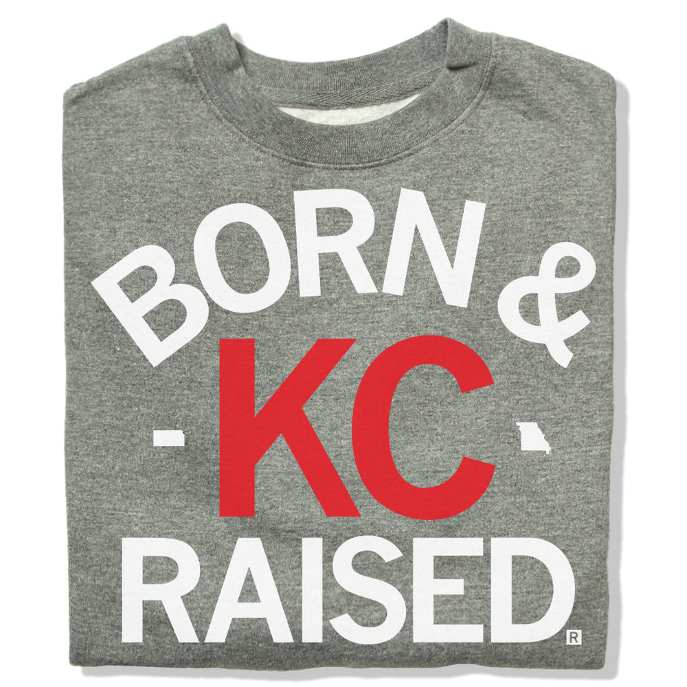 KC Born & Raised Grey Crew Sweatshirt