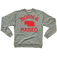 NE Born & Raised Grey Crew Sweatshirt