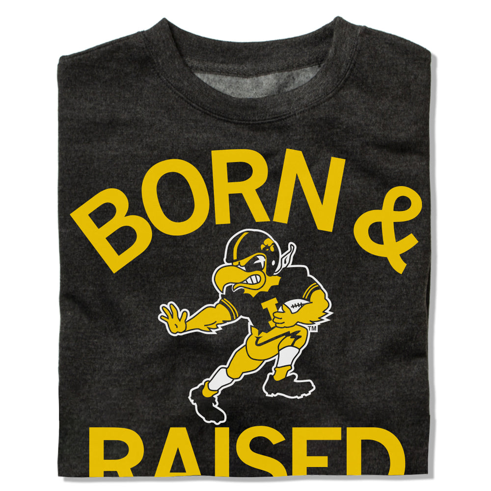Hawkeyes Born & Raised Vintage Crew Sweatshirt