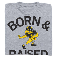 Hawkeyes Born & Raised Vintage Grey T-Shirt