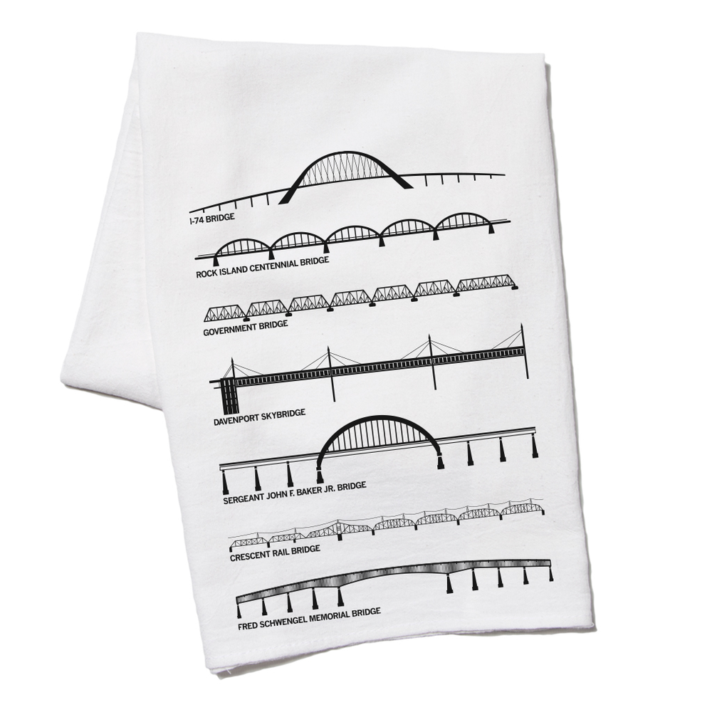 Bridges of The Quad Cities Kitchen Towel