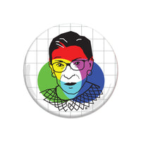 RBG RGB Button Ruth Bader Ginsberg Red Blue Green 