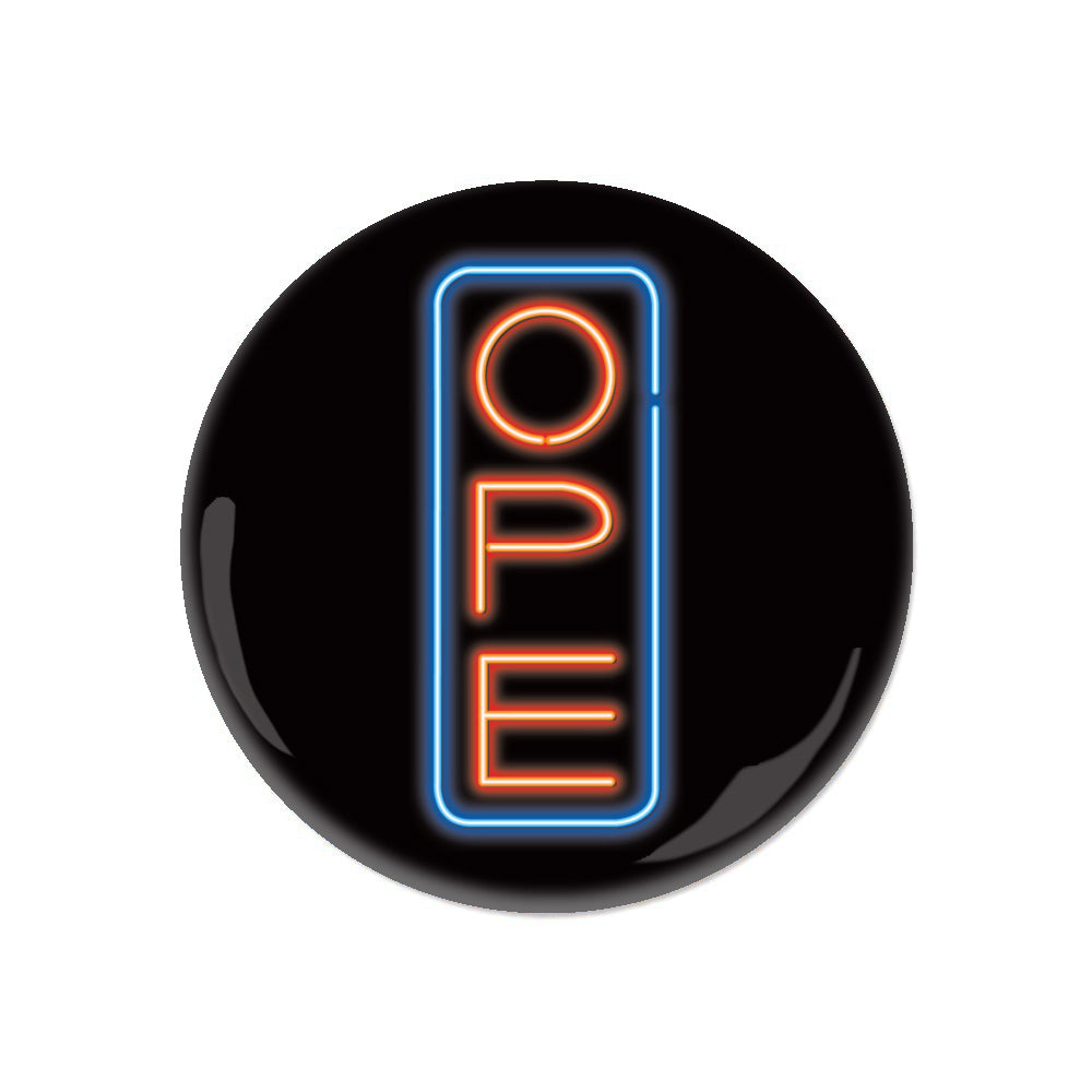 Ope Neon Sign Midwest Raygun Button