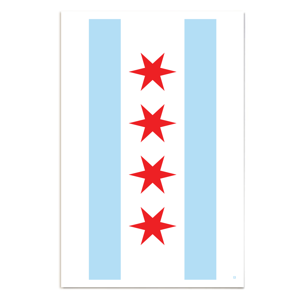 Flag of Chicago Poster