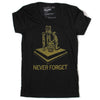 Cyhawk Never Forget Cyclones Hawkeyes University of Iowa Iowa State Ames Iowa City Trophy Game Football Sports Rivalry School Raygun T-Shirt Standard Unisex Snug Black Gold