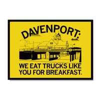 Davenport: Trucks for Breakfast Postcard
