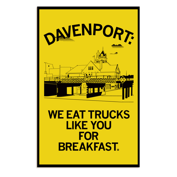 Davenport: Trucks for Breakfast Poster