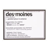 Des Moines Pronunciation Postcard