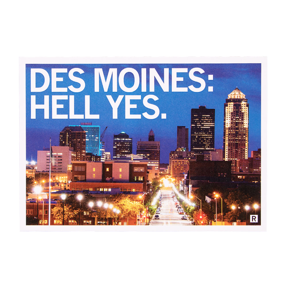 Des Moines: Hell Yes Postcard