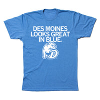 Des Moines Looks Great In Blue Drake Shirt