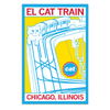 Chicago Cat Train Poster
