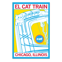 Chicago Cat Train Poster