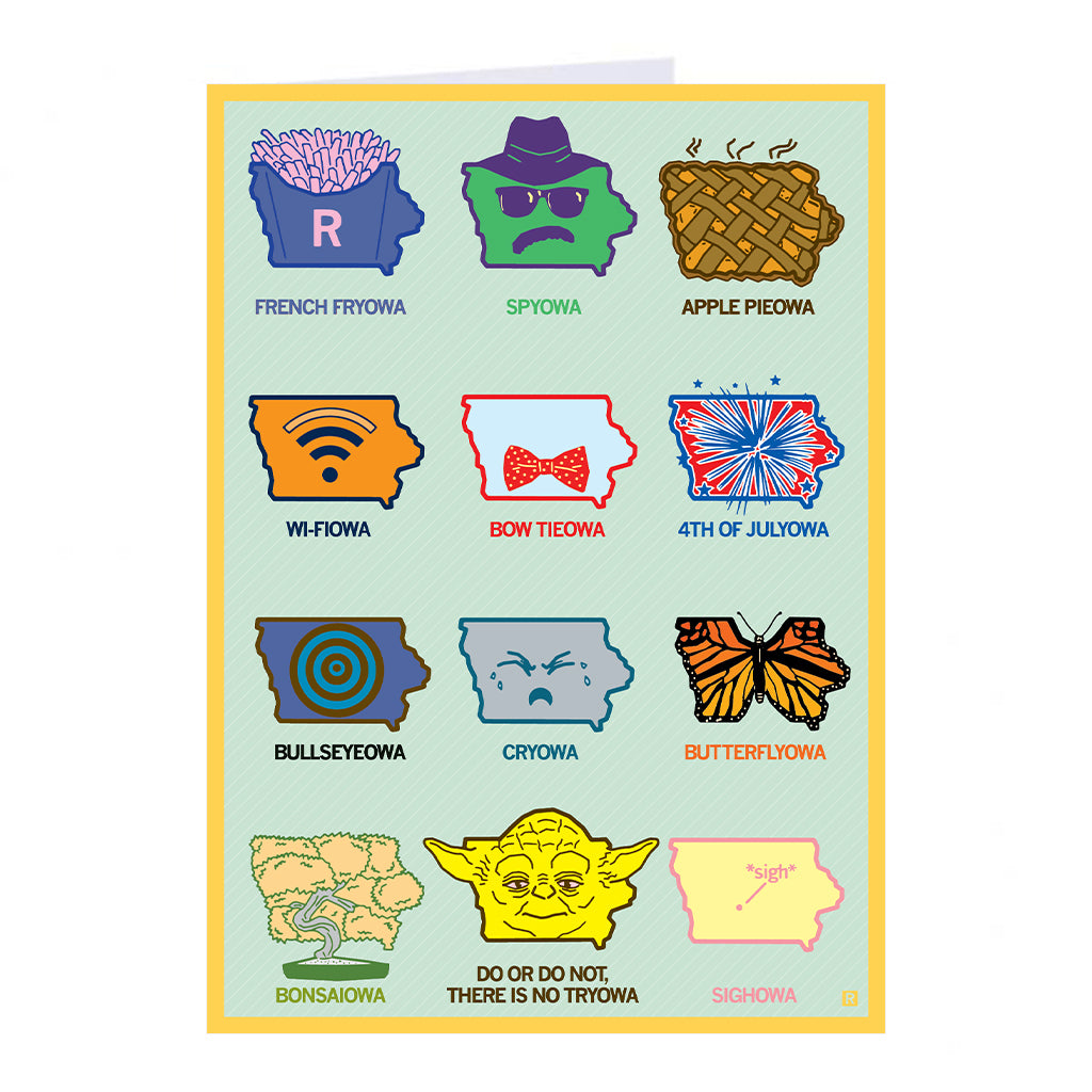 Faces of Iowa Greeting Card