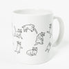 Gary At Play Cat Kitten Mug Mugs Coffee Pets Pet Drink Beverage Print White Black Raygun